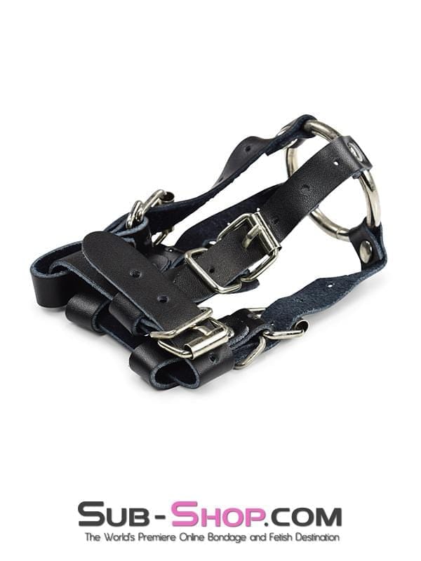 1781DL Leather Balls & All Buckling Cock Ring Set