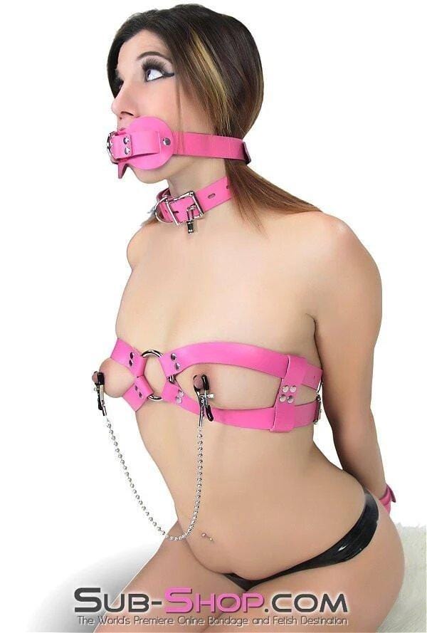 4765A Leather Breast Binders, Pink - Image 19