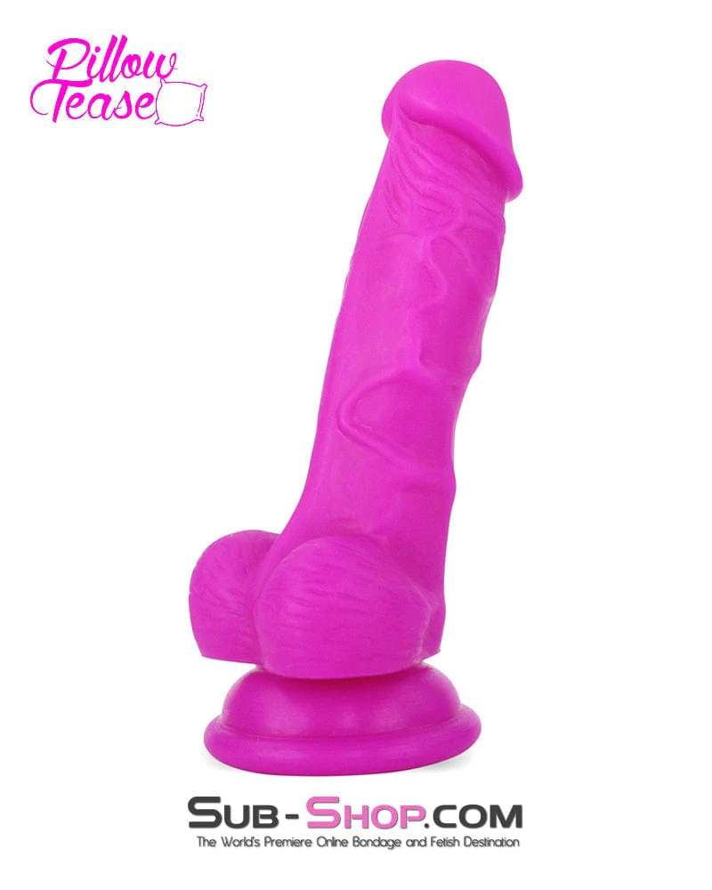 7207M      Liquid Colors Silicone Pleasure Dildo - Rose 6" - Image 4