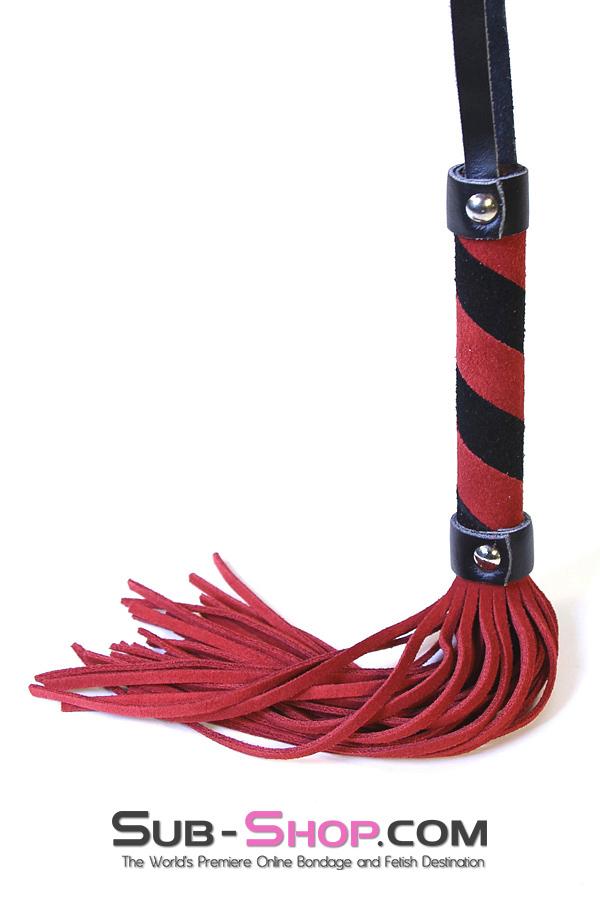 7852DL Little Stinger Red & Black Suede Whip - LAST CHANCE - Final Closeout! - Image 2