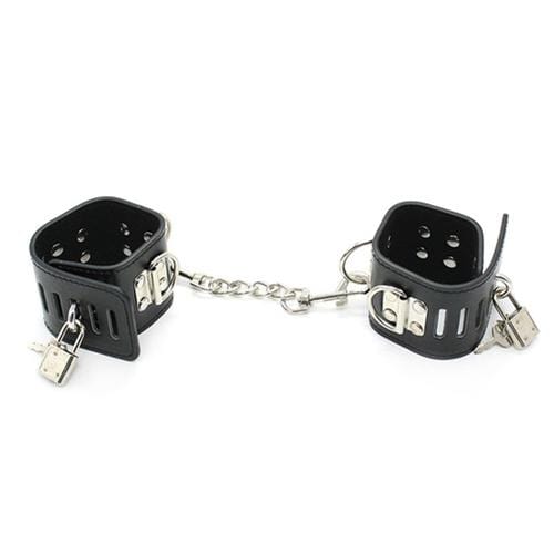 7847M Locking 3-Ring Cuffs with Connection Chain - Image 8