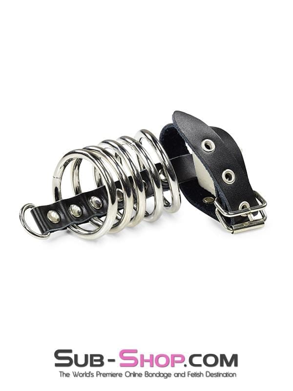 2229DL Locking 5 Gates of Hell with Leather Cock Strap - Image 3