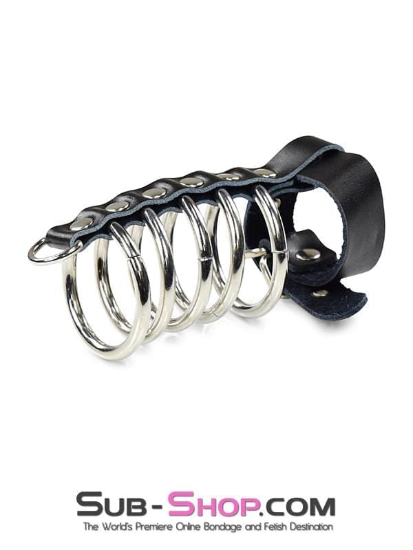 2229DL Locking 5 Gates of Hell with Leather Cock Strap - Image 4