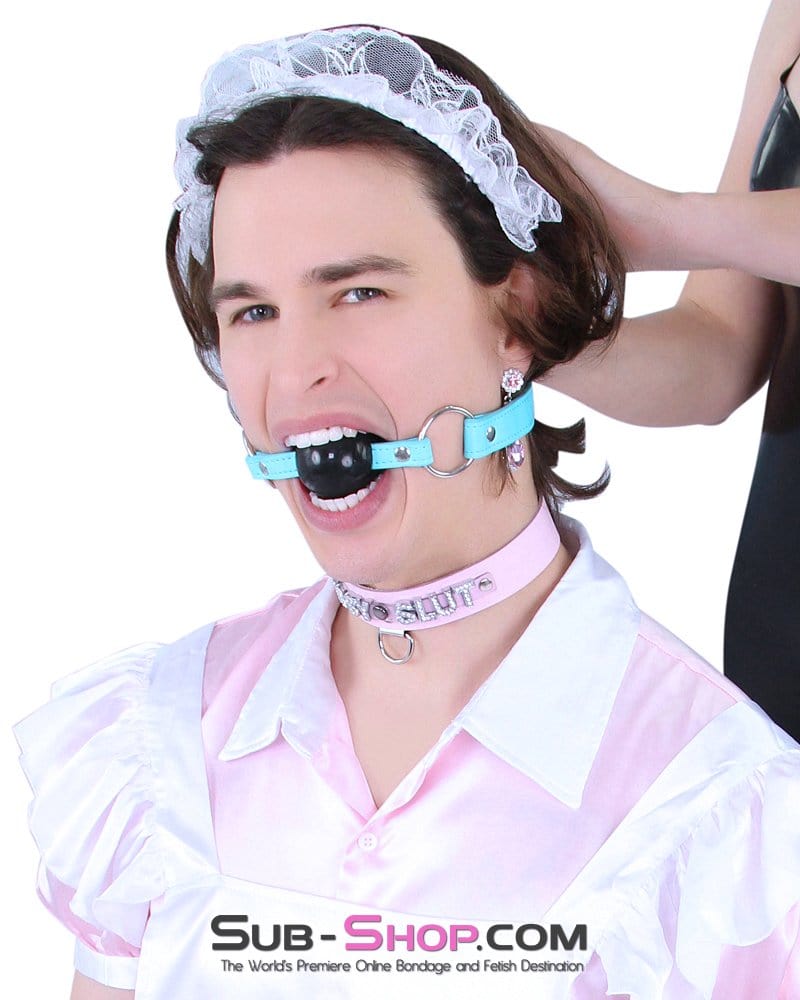 ✨2748RS     Locking Diamond Blue Small Rubber Ball Gag  - BLACK FRIDAY PREVIEW✨ - Image 6