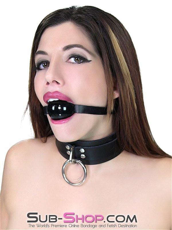 0192A Locking Leather Bondage Collar