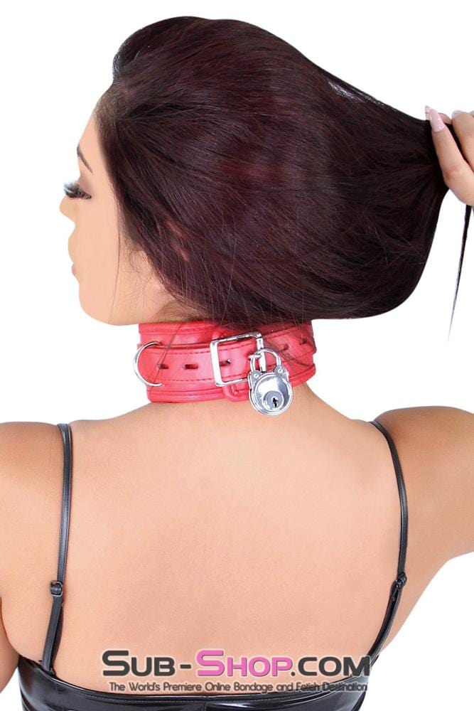 2497MQ Locking Padded Red Collar and Leash Set - Image 5