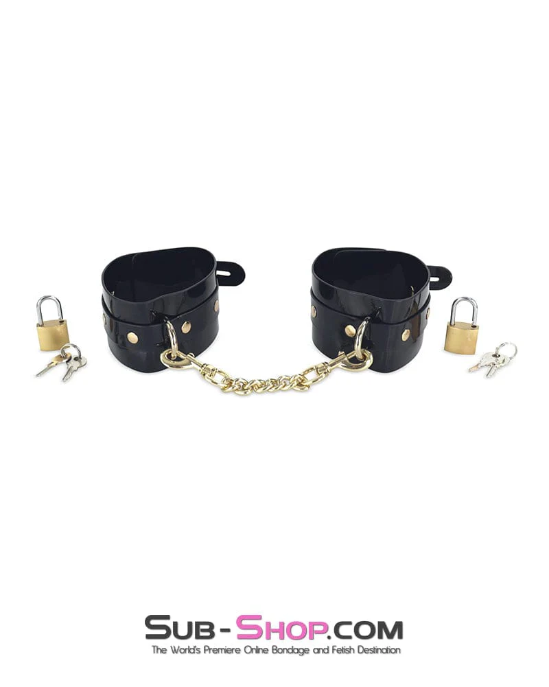 1343DL      Locking Patent Wrist or Ankle Bondage Cuffs - Image 2