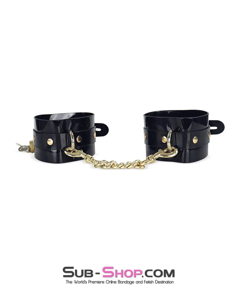 1343DL      Locking Patent Wrist or Ankle Bondage Cuffs - Image 4