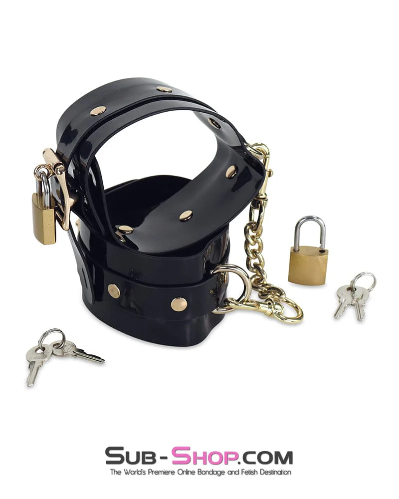 1343DL      Locking Patent Wrist or Ankle Bondage Cuffs - Image 6