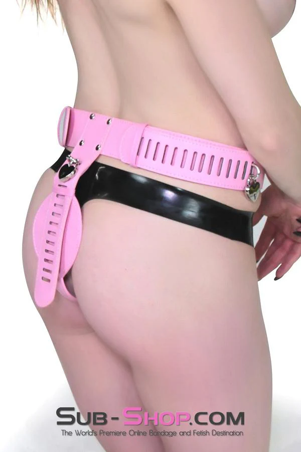 0902RS Locking Princess Pink Female Chastity Belt - Image 10
