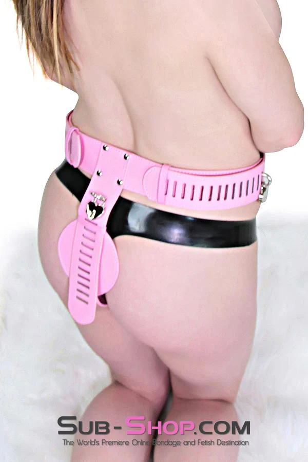 0902RS Locking Princess Pink Female Chastity Belt - Image 15