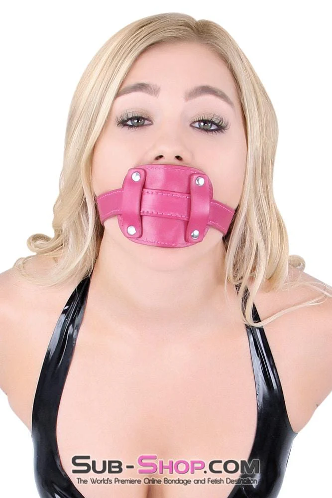 9053DL Locking Rubber Sex Bomb Pink Penis Gag - Image 16