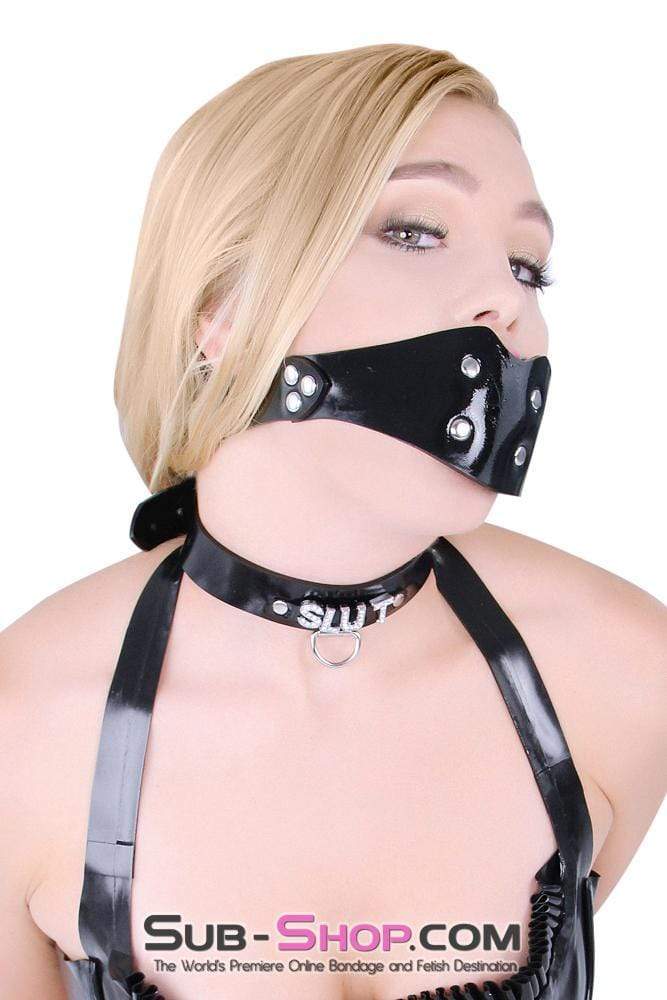 2441A Locking Rubber Penis Panel Gag, Small Rubber Penis Gag - Image 11