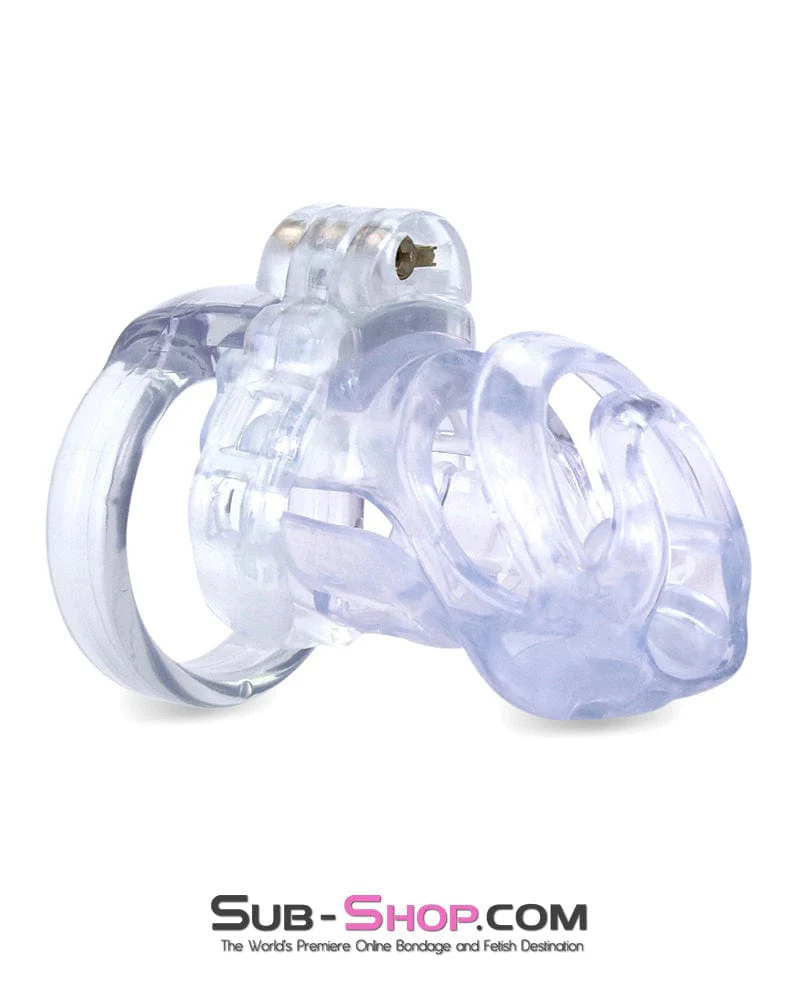 9321M Long Clear Male Chastity with Optional Prince Albert Insert - MEGA Deal - Image 3
