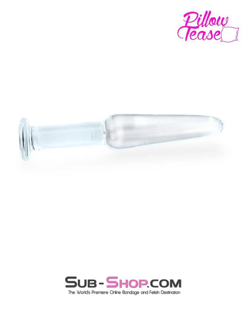 0441E-SIS Long Slim Sissy Glass Anal Plug - Image 4