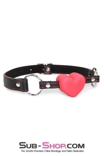 1849RS Love Gag Red Heart Shaped Ballgag with Hearts Strap - LAST CHANCE - Final Closeout! - Image 5