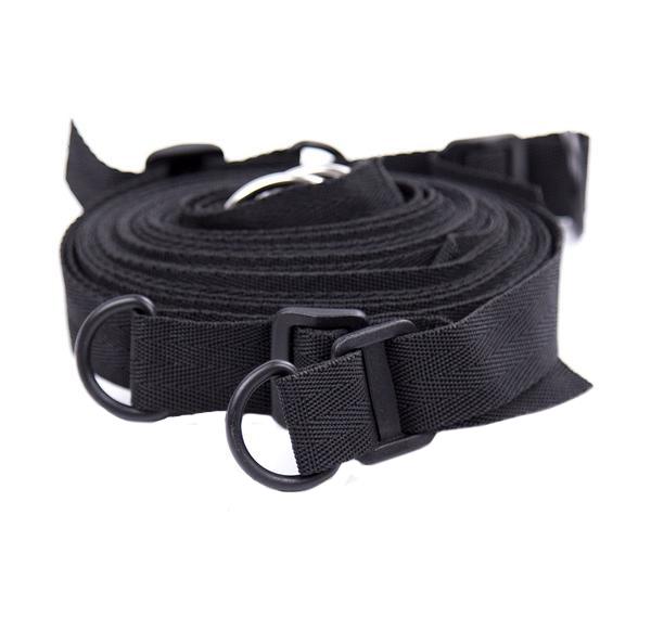 2384M      Lusty Pleasures Wrist and Ankle Cuffs with 4 Tie Down Tether Straps Set - Image 8