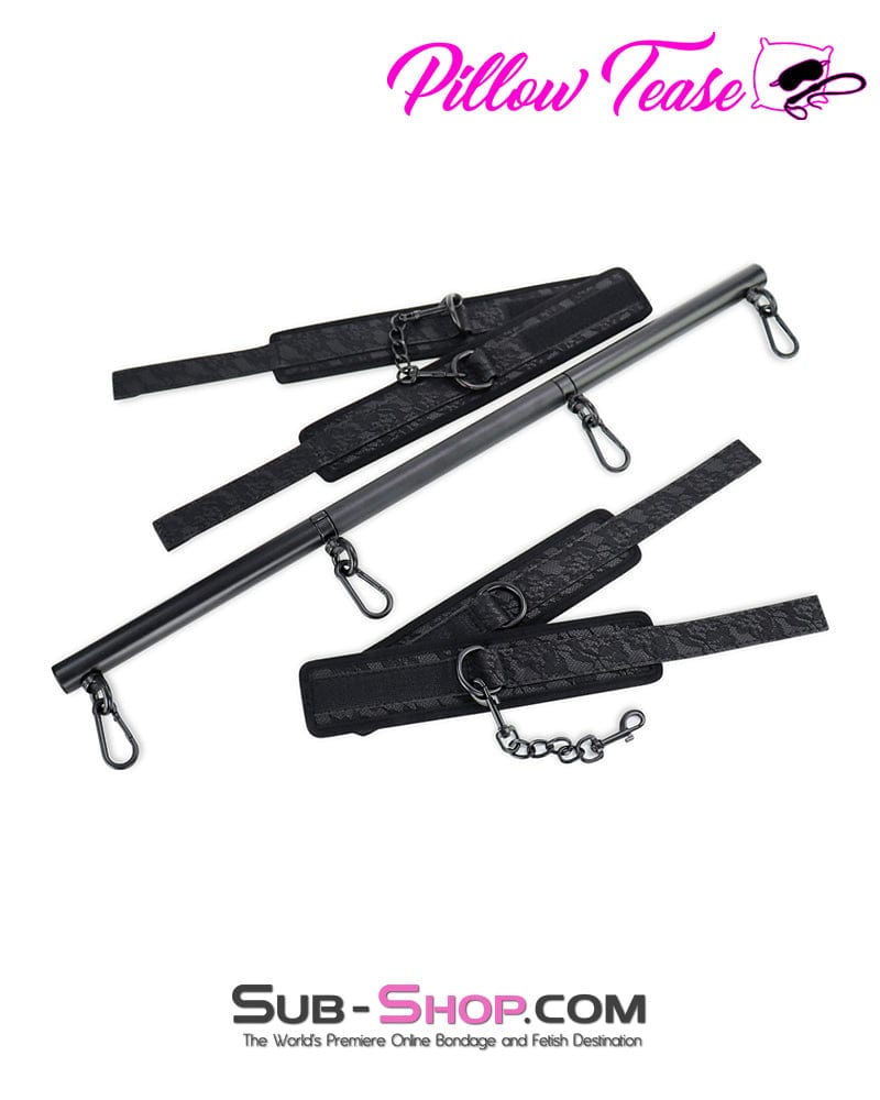 2419MQ      Metal Spreader Bar with 4 Padded Bondage Cuffs and Connection Chains - Image 7