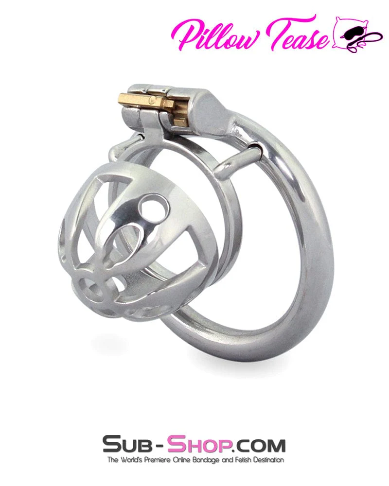 0717M Mini Basket Steel Cock Cage Chastity Device - Image 3