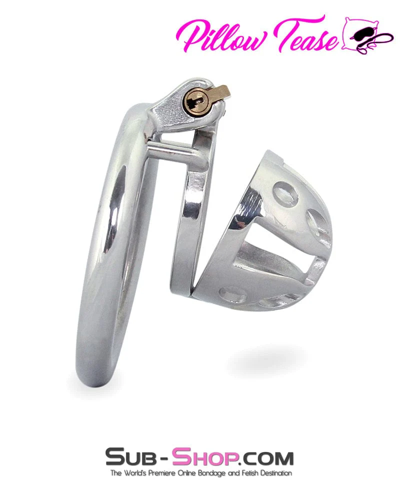 0717M Mini Basket Steel Cock Cage Chastity Device - Image 4