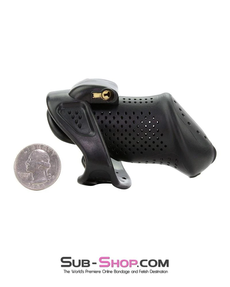 1304AR Mistresses Slave Black High Security Ventilated Locking Male Chastity Device - MEGA Deal - Image 8