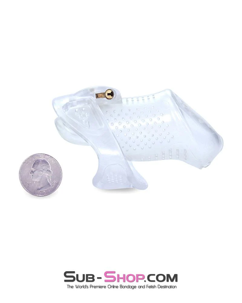 1106AR Mistresses Slave Clear High Security Ventilated Locking Male Chastity Device - MEGA Deal