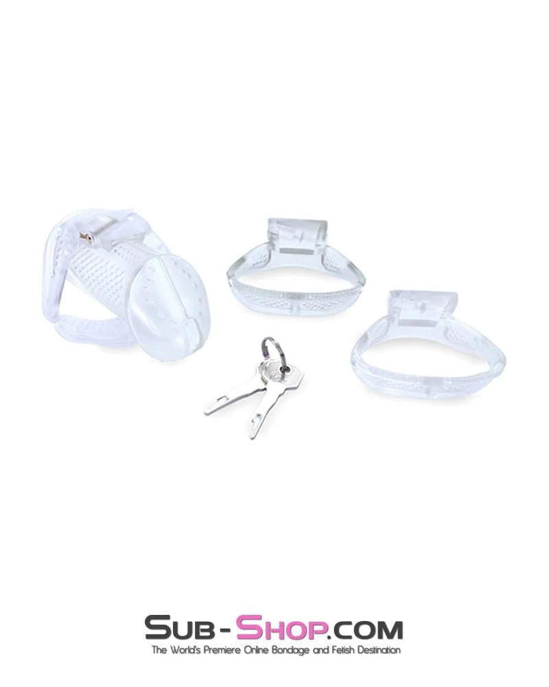 1106AR Mistresses Slave Clear High Security Ventilated Locking Male Chastity Device - MEGA Deal - Image 4