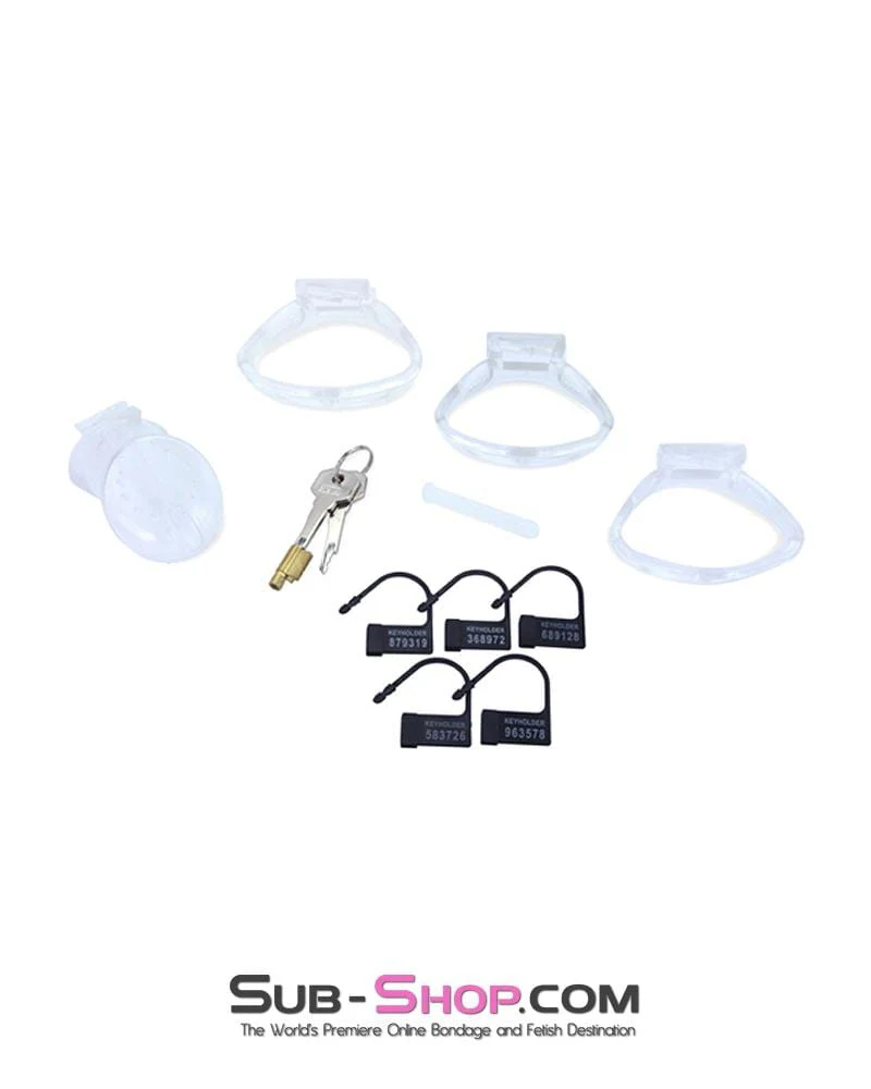 1106AR Mistresses Slave Clear High Security Ventilated Locking Male Chastity Device - MEGA Deal - Image 5