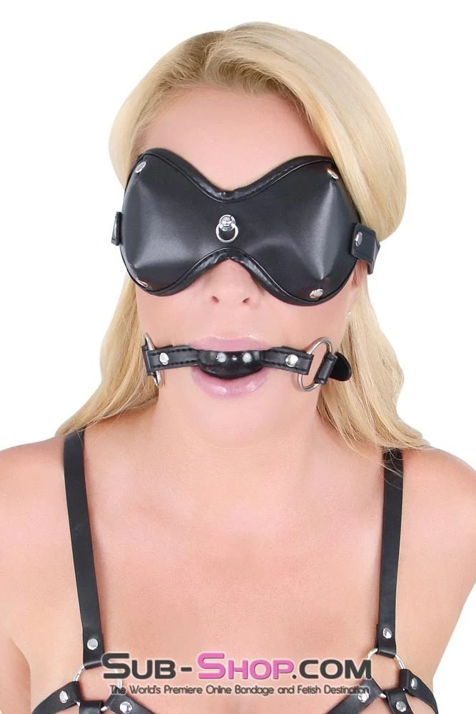 2520LT      MMMPHH Black Locking Leatherette Small Ballgag - Image 4