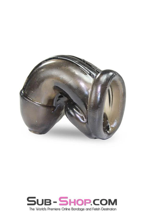 2549M      Molded Jelly Cock Cage, Smoke - Image 10