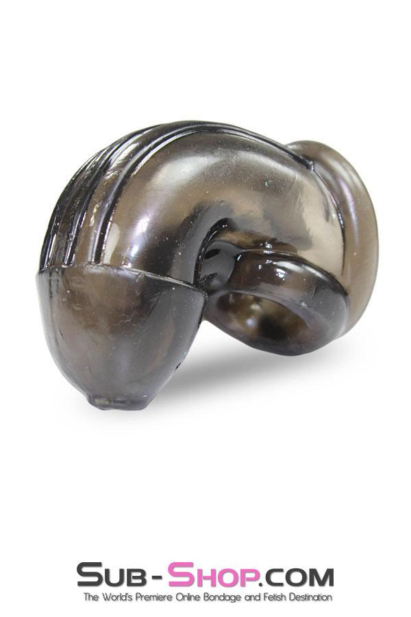 2549M      Molded Jelly Cock Cage, Smoke - Image 3