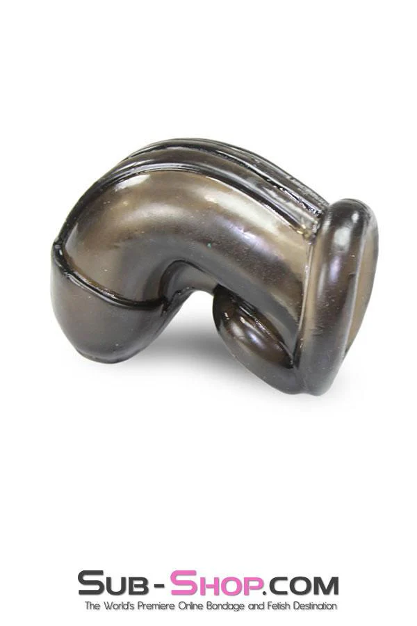 2549M      Molded Jelly Cock Cage, Smoke - Image 6