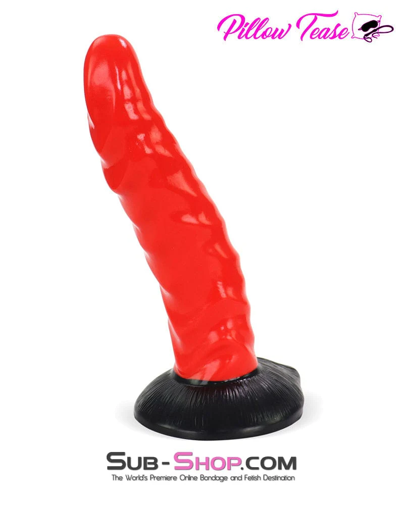 4779M      Monster Red Silicone Suction Base Dildo