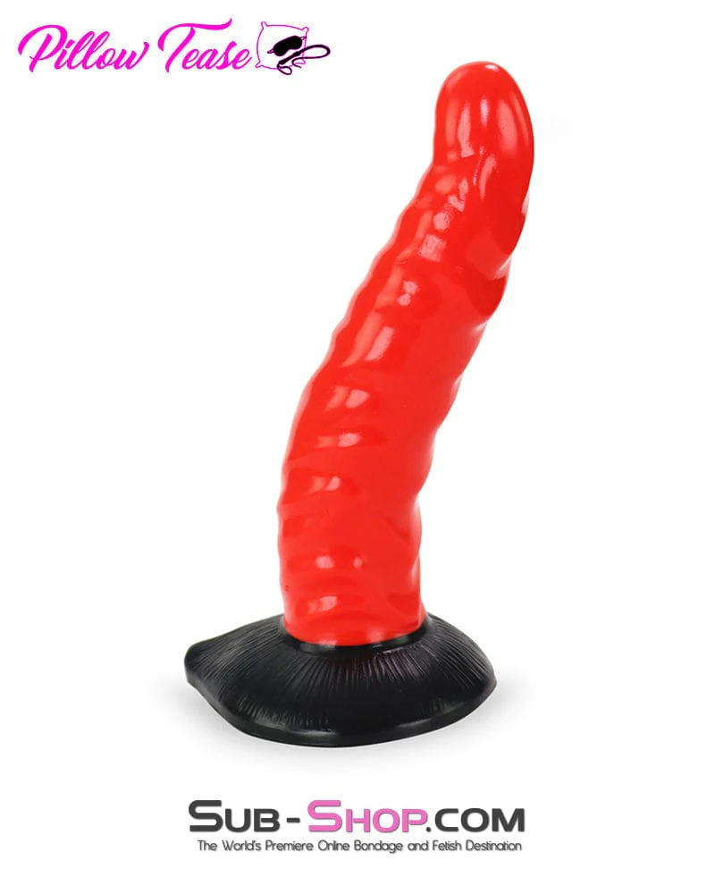 4779M      Monster Red Silicone Suction Base Dildo - Image 3
