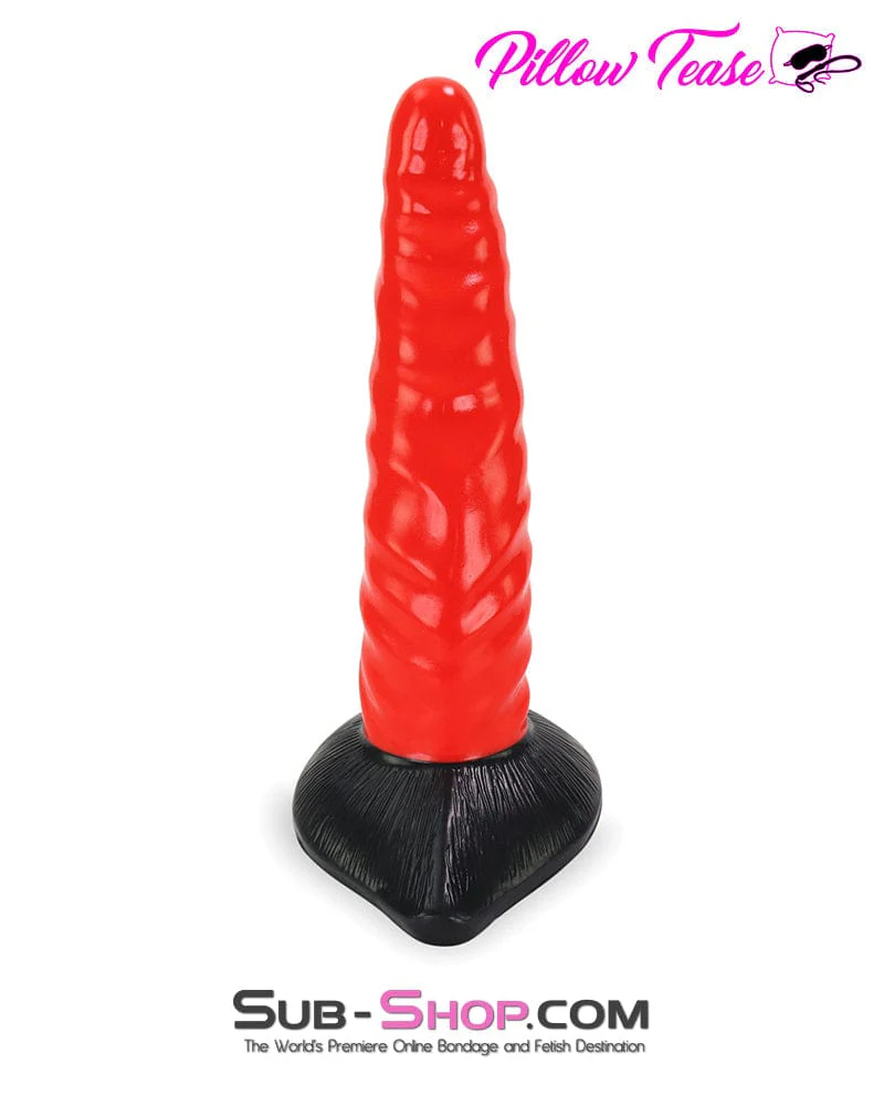 4779M      Monster Red Silicone Suction Base Dildo - Image 4
