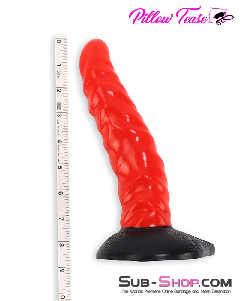 4779M      Monster Red Silicone Suction Base Dildo - Image 5