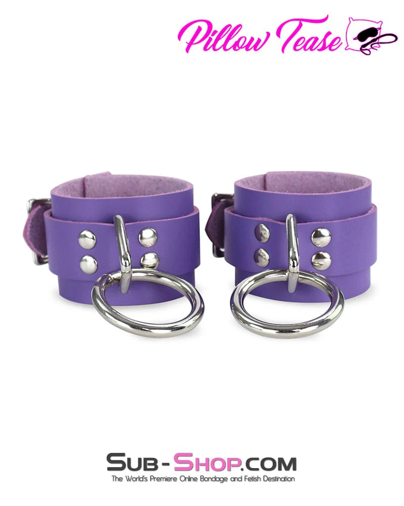 0467A      My Obsession Leather Bondage Wrist Cuffs - Image 4