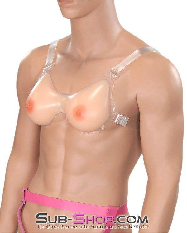7932R My Pretty Titties Teardrop Shape Lifelike Real Feel Breast Forms, B Cup Size