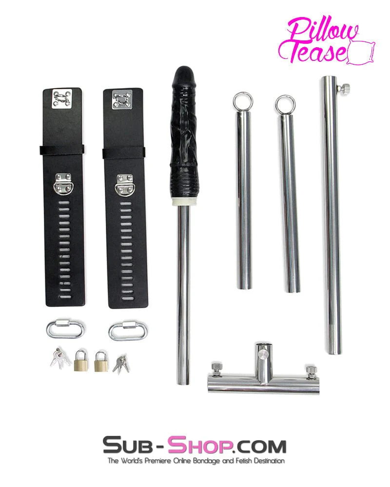 9846M Open Wide Bondage Spreader Bar with Dildo - Image 2