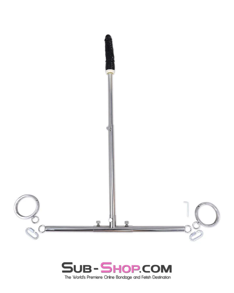 9846M Open Wide Bondage Spreader Bar with Dildo - Image 25