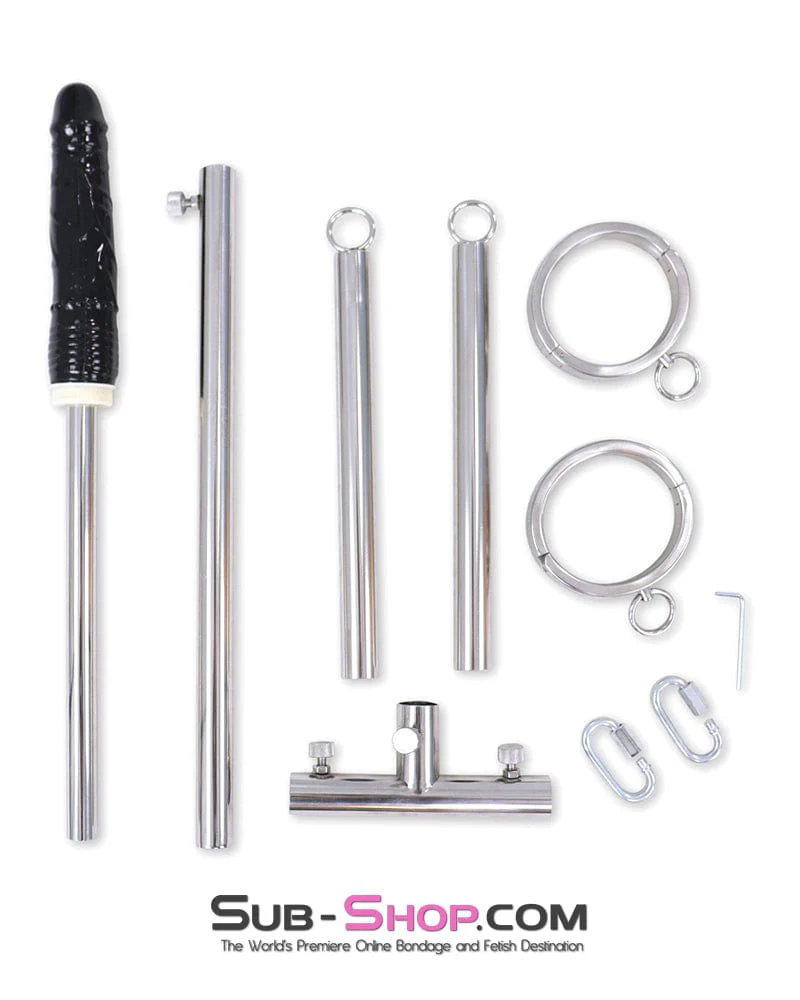 9846M Open Wide Bondage Spreader Bar with Dildo - Image 26