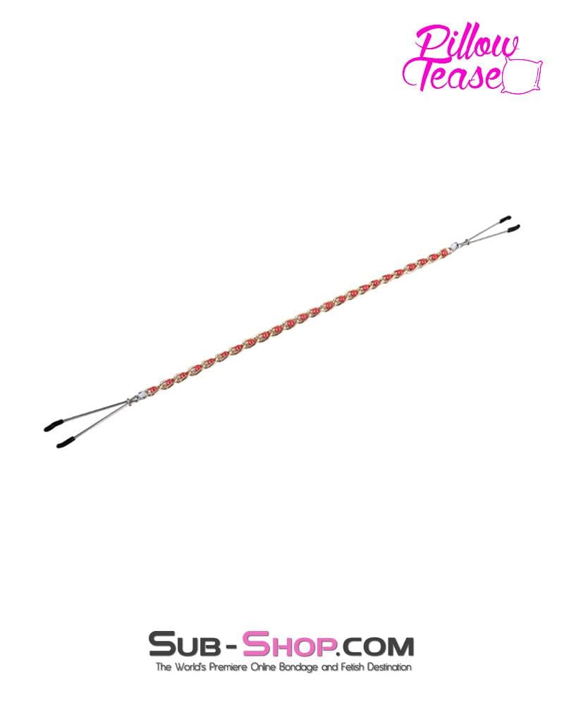 1488RS Pink Beaded Gold Standard Beaded Jewel Tweezer Clamps - Image 3