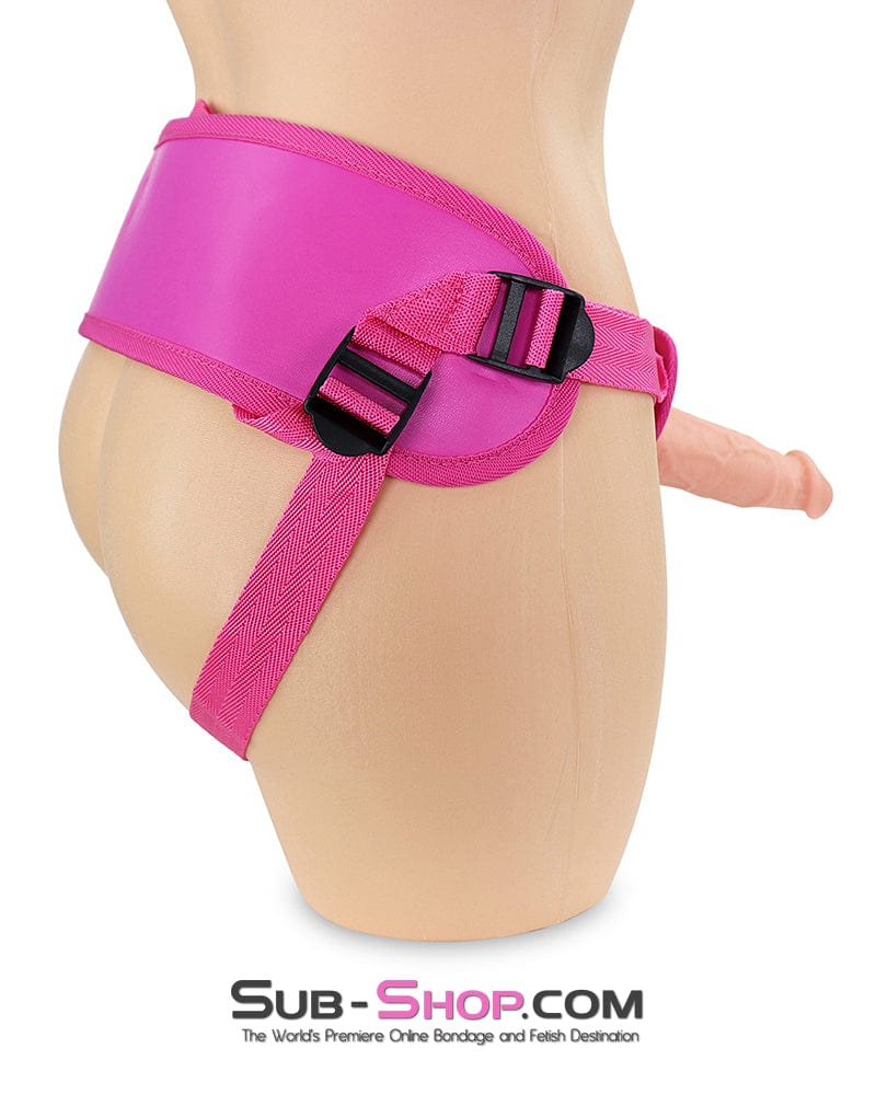 1805DL Pink Comfort Strap-On Harness with 6.5" Realistic Suction Cup Dildo - Image 8
