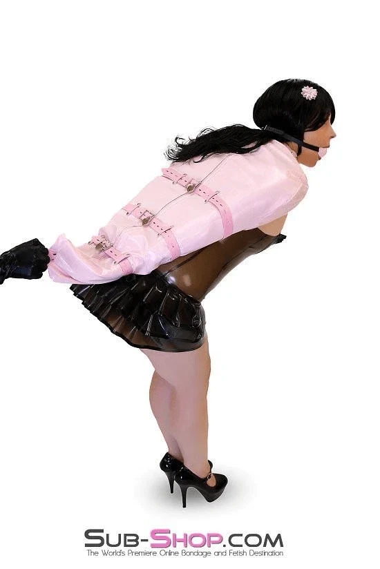 7039MH Pink Open Breast Locking Armbinder Top - Image 17