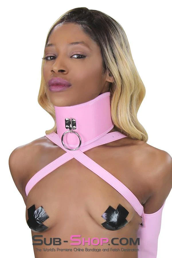 8976DL Pink Pet Posture Collar with Leash Set - Image 30