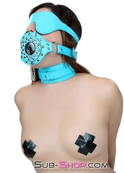 2717RS Plug-Her Locking Diamond Blue Plug Gag - MEGA Deal - Image 8