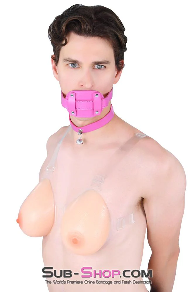 1467DL-SIS      Pretty Pink Kitty Sissy Accessory Belle Feminization Collar - Image 5