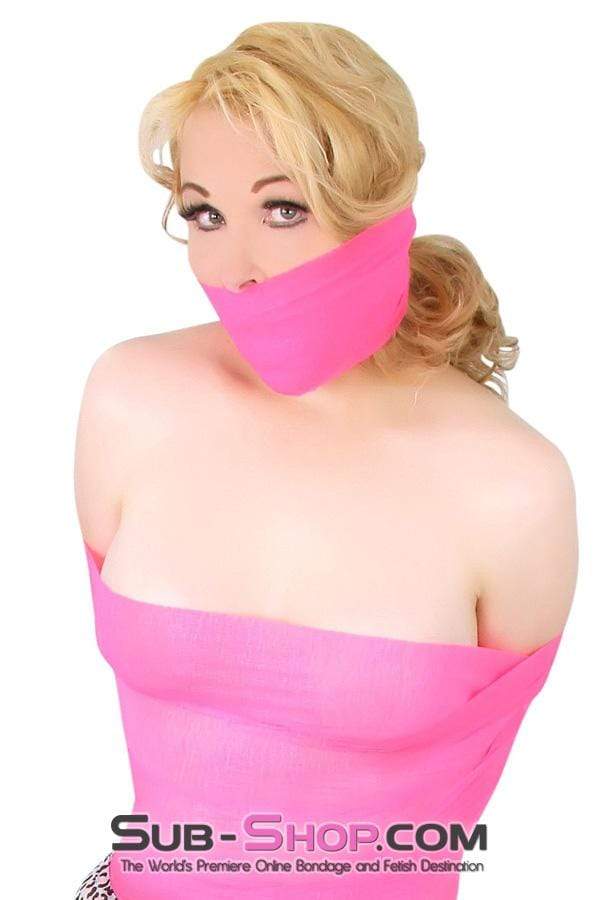 5748A-SIS Pretty Sissy Pink Wrap-Sure Self Adhesive Bondage and Sissy Training Gag Wrap - Image 4