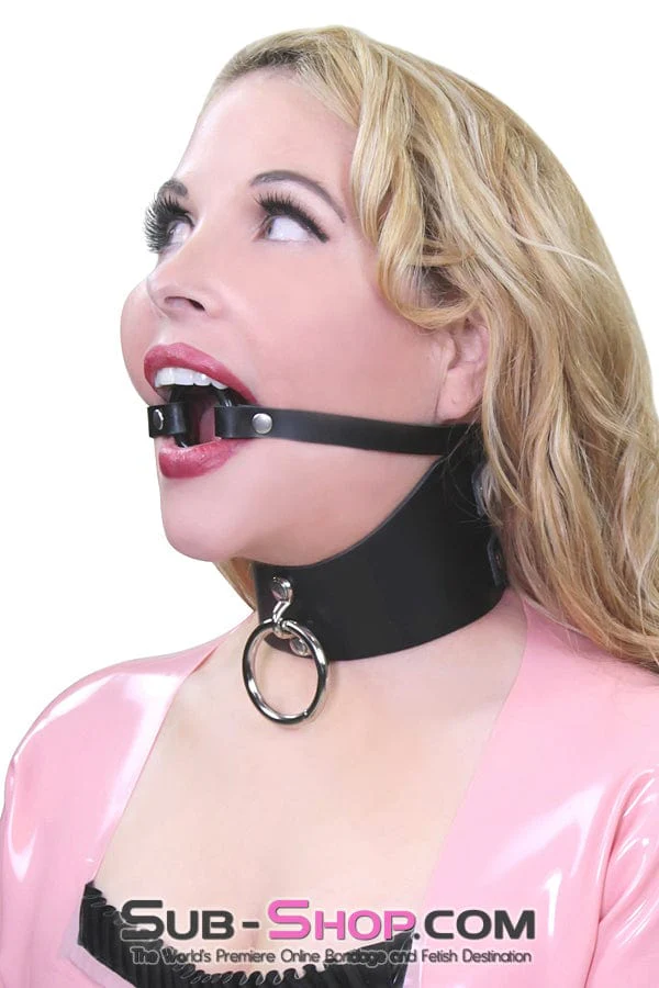 1442A-SM-SIS      Pretty Sissy Slave Hussy Smooth Plastic Ring Sissy Bimbo Gag, Small Ring - Image 11