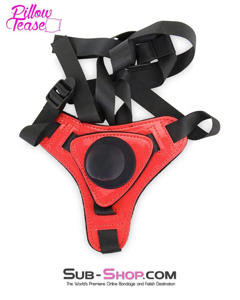 3479M-SIS Pretty Slave Sissy Little Red Devil Pegging Sissy Humiliation Strap-on Harness with Detachable Penis - Image 2